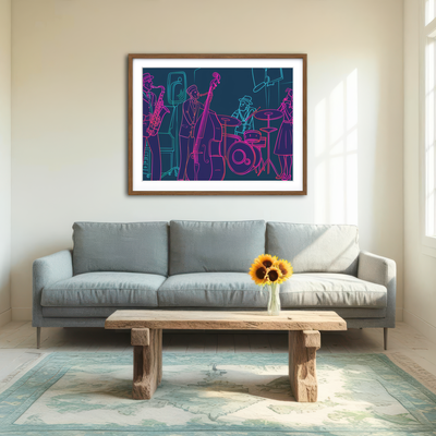 AUTO-MOCKUP ROOM | Jazz Band Vibe Wall Art