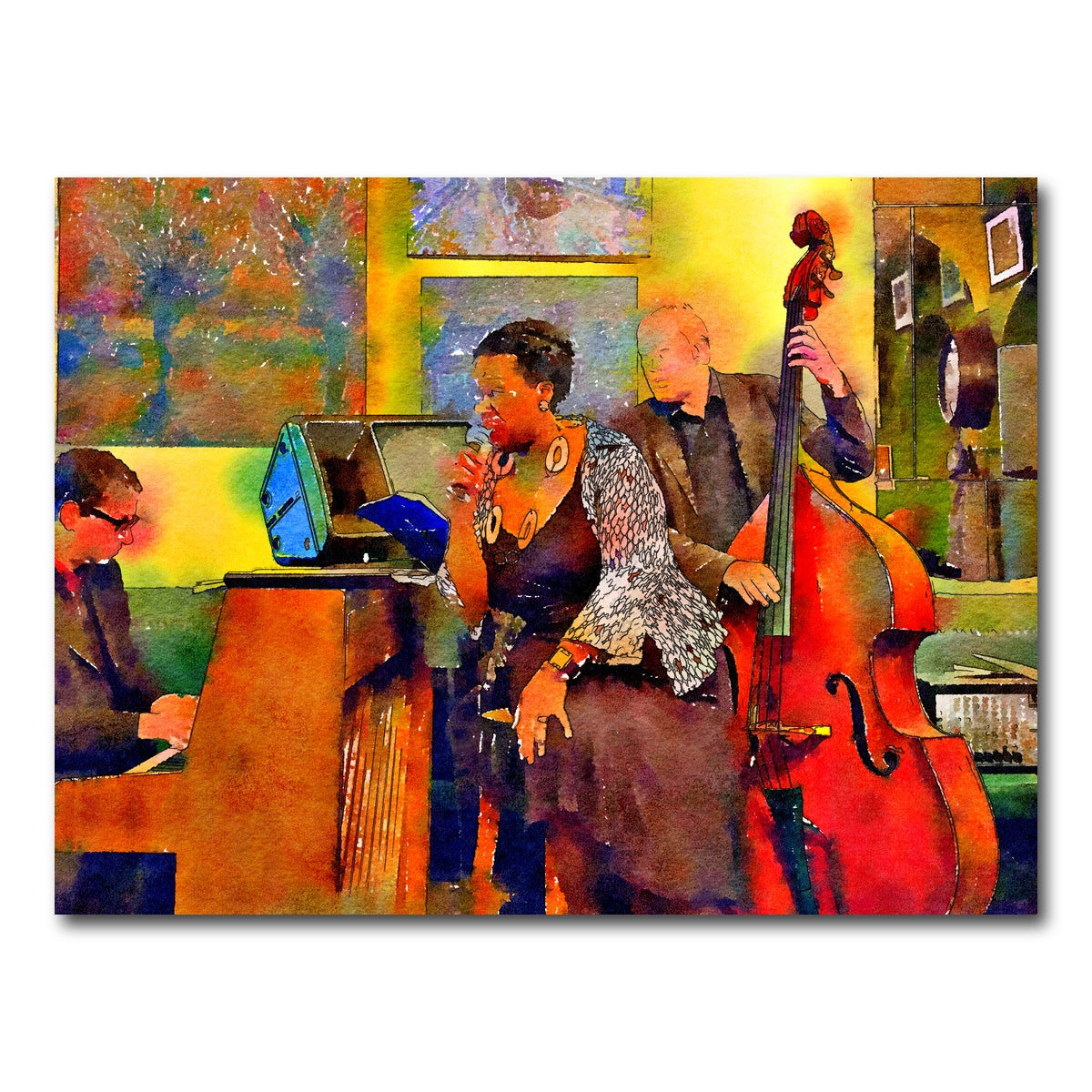 AUTO-MOCKUP WHITE | Jazz Cafe | 1 Piece | Gallery Wrap Canvas | group=4x3