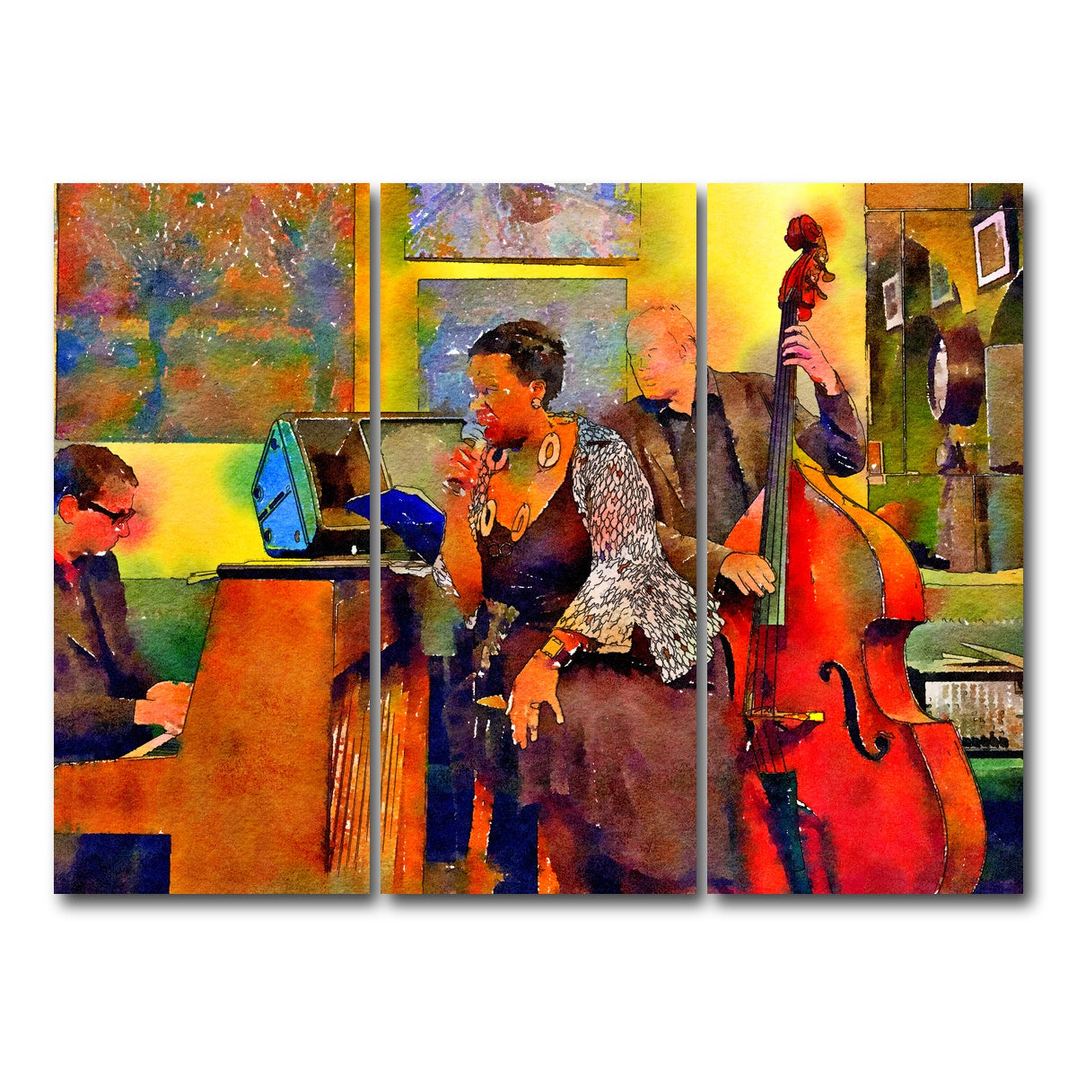 AUTO-MOCKUP WHITE | Jazz Cafe | 3 Piece | Gallery Wrap Canvas | group=8x18