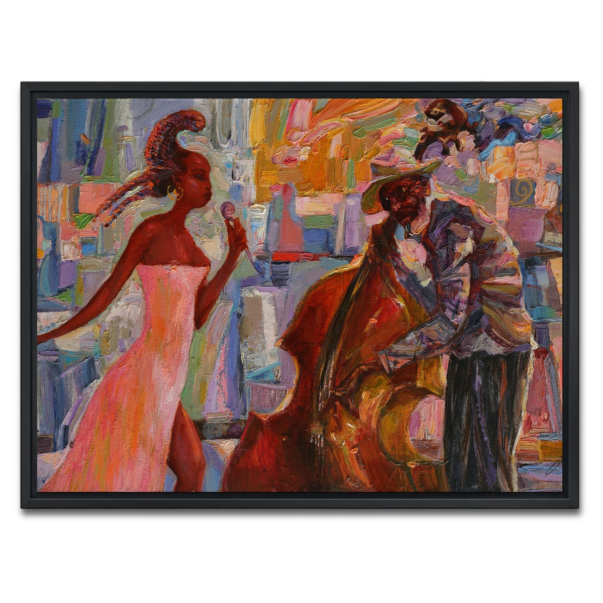 AUTO-MOCKUP WHITE | Jazz Music | 1 Piece | Black Framed Canvas | group=4x3