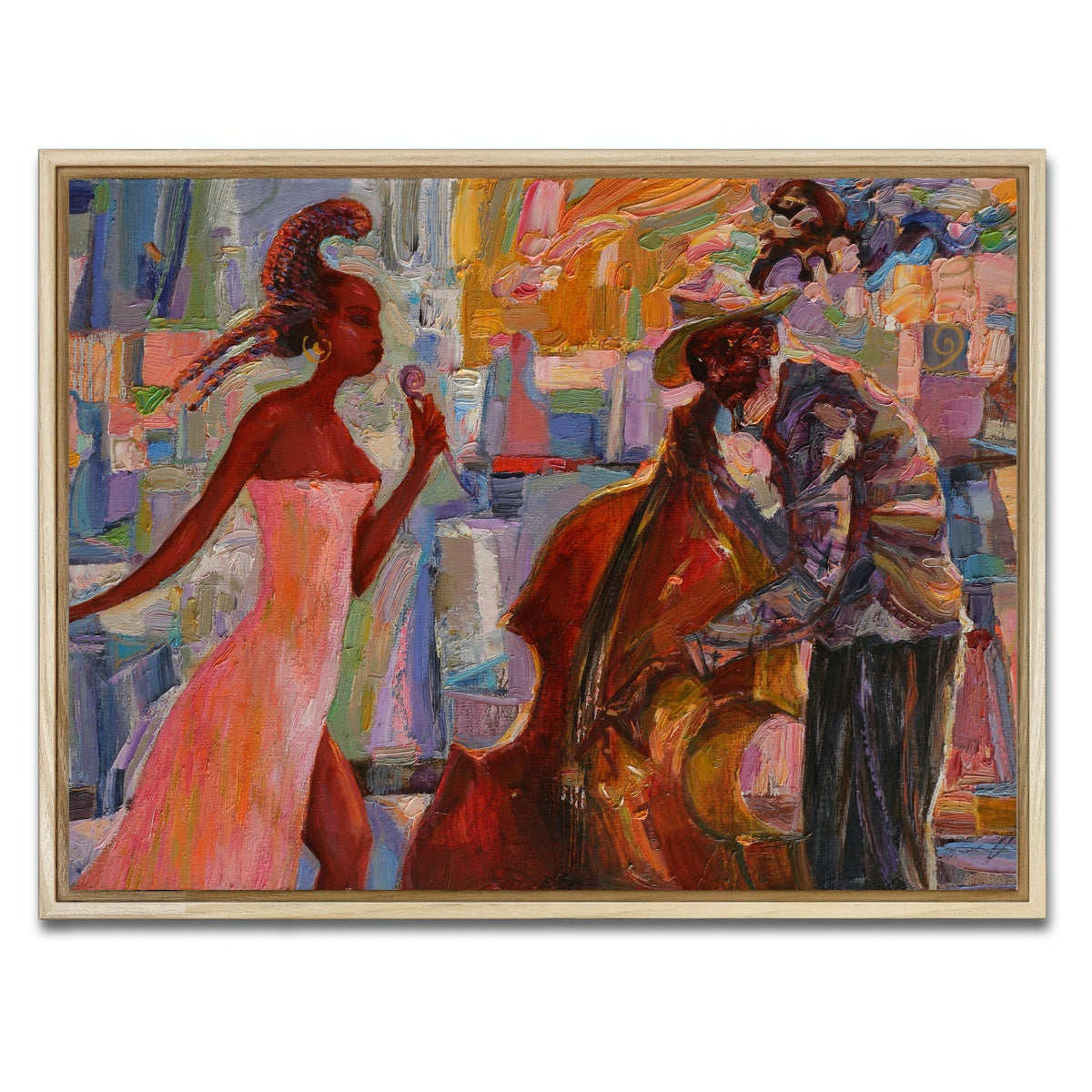 AUTO-MOCKUP WHITE | Jazz Music | 1 Piece | Natural Framed Canvas | group=4x3