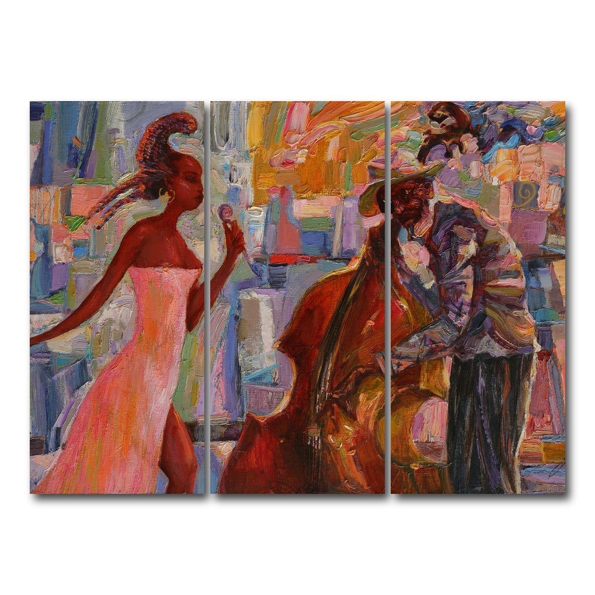 AUTO-MOCKUP WHITE | Jazz Music | 3 Piece | Gallery Wrap Canvas | group=8x18