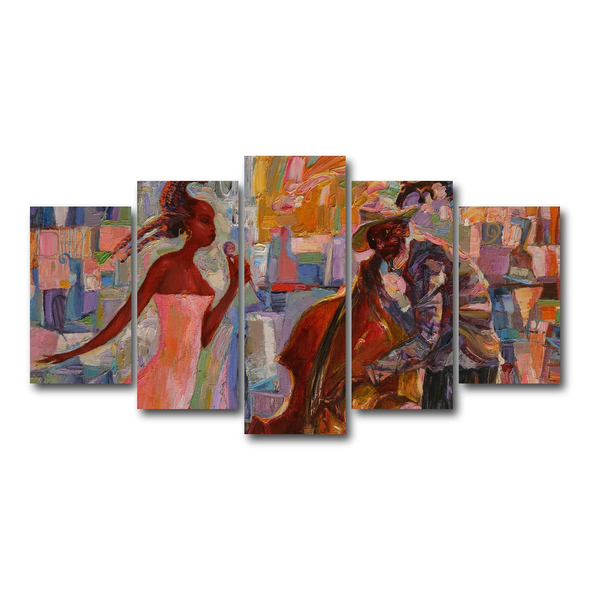 AUTO-MOCKUP WHITE | Jazz Music | 5 Piece | Gallery Wrap Canvas | group=5_normal