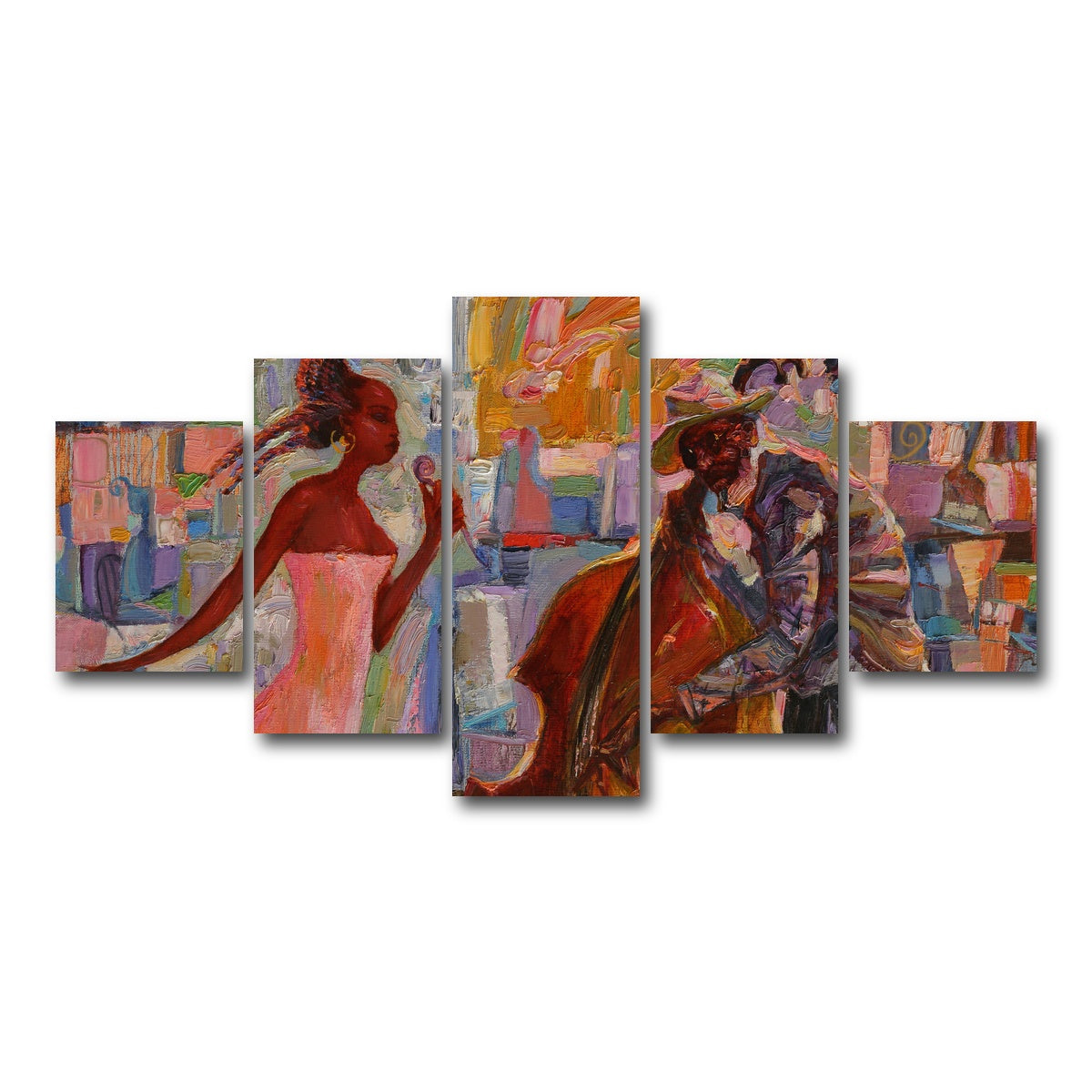 AUTO-MOCKUP WHITE | Jazz Music | 5 Piece | Gallery Wrap Canvas | group=5_short