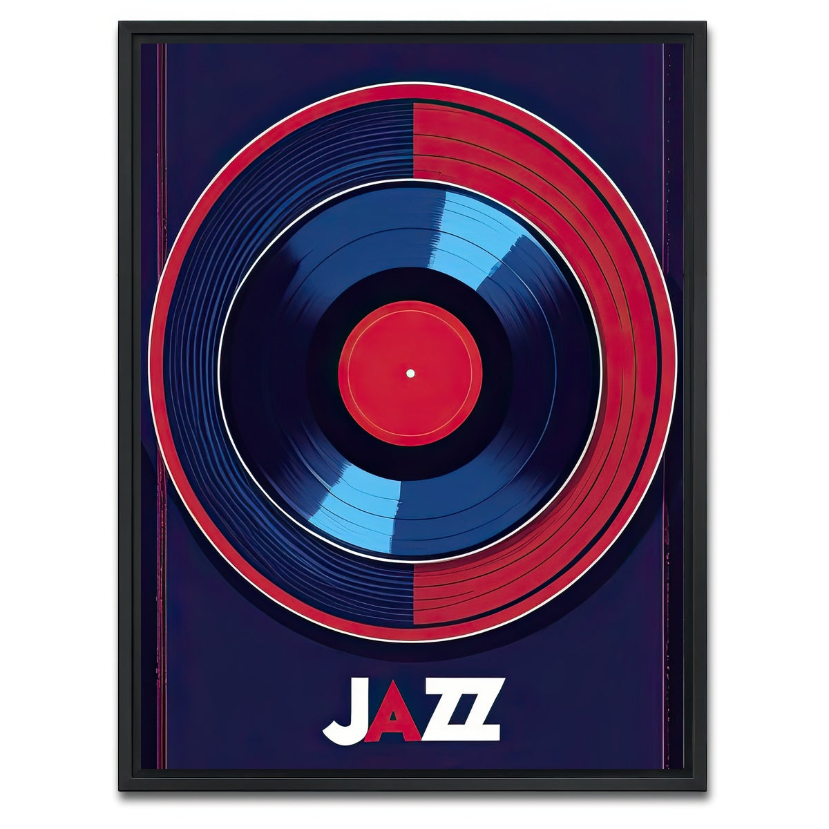 AUTO-MOCKUP WHITE | Jazz Record | 1 Piece | Black Framed Canvas | group=3x4