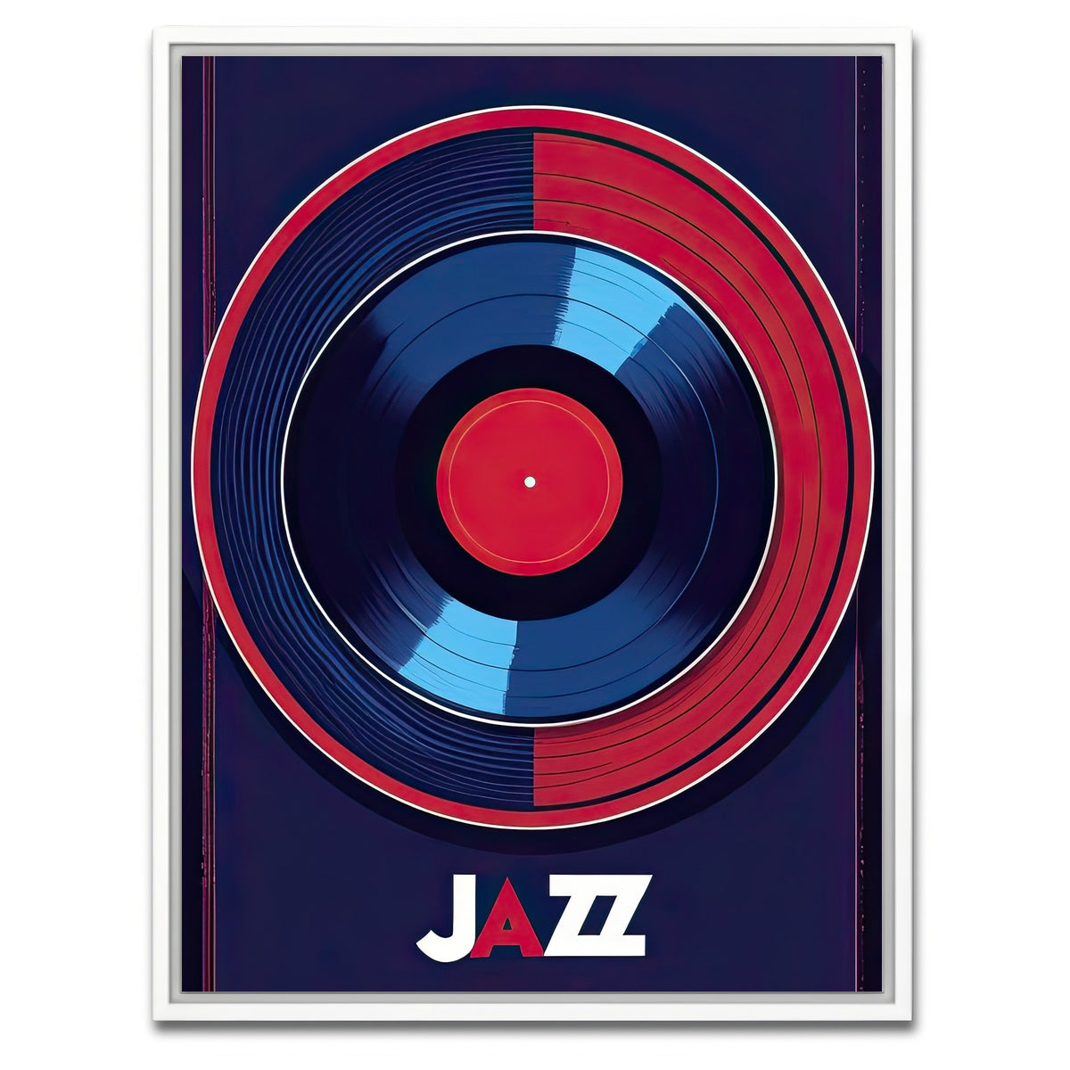 AUTO-MOCKUP WHITE | Jazz Record | 1 Piece | White Framed Canvas | group=3x4