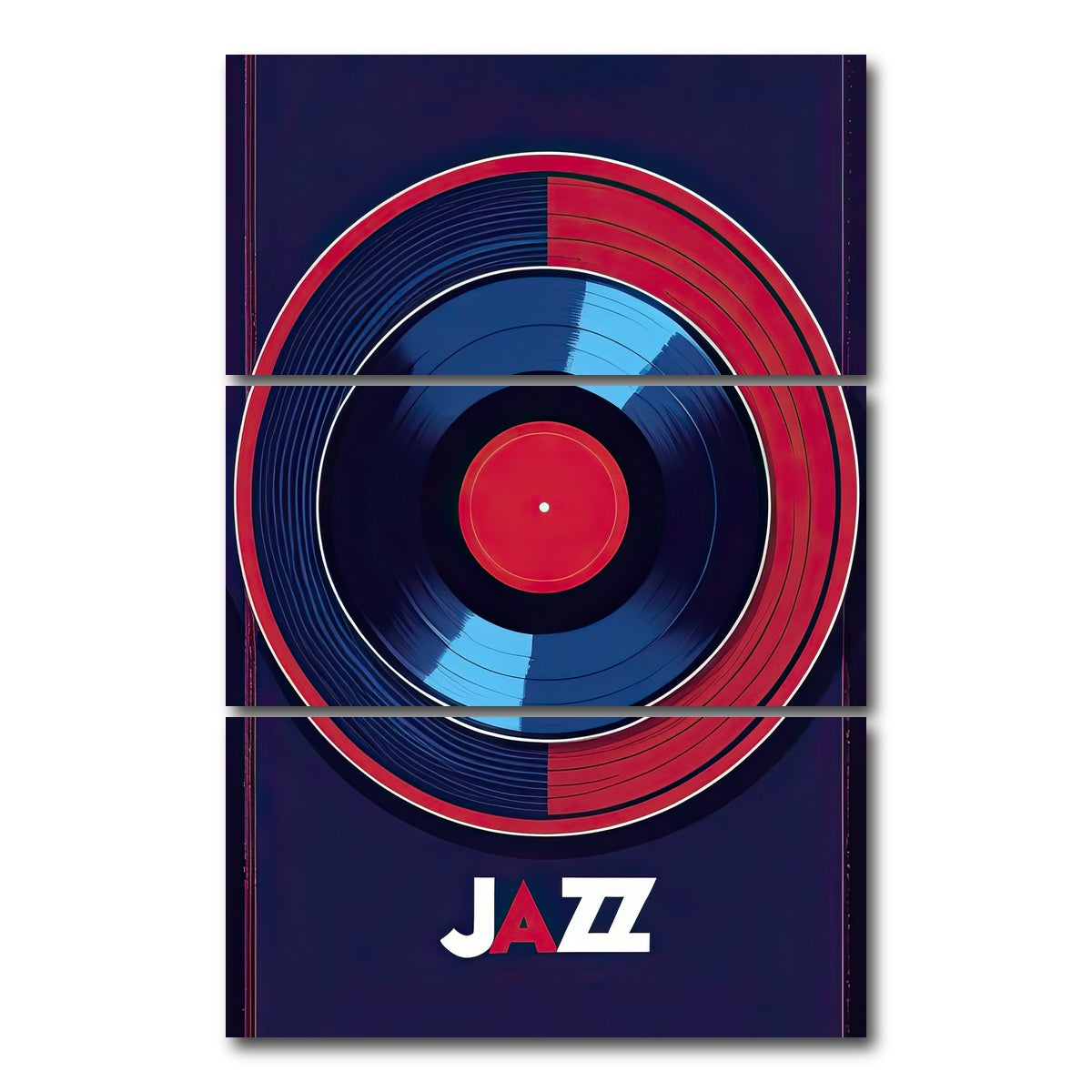 AUTO-MOCKUP WHITE | Jazz Record | 3 Piece | Gallery Wrap Canvas | group=12x24_stacked