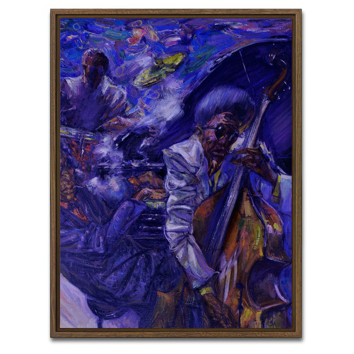 AUTO-MOCKUP WHITE | Jazz Scene | 1 Piece | Walnut Framed Canvas | group=3x4