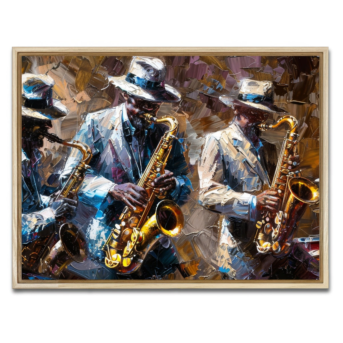 AUTO-MOCKUP WHITE | Jazz band | 1 Piece | Natural Framed Canvas | group=4x3
