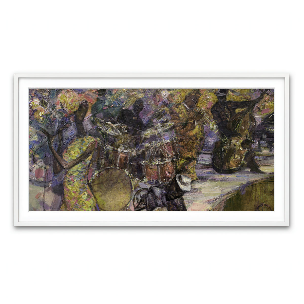 Framed Print 2x1 White