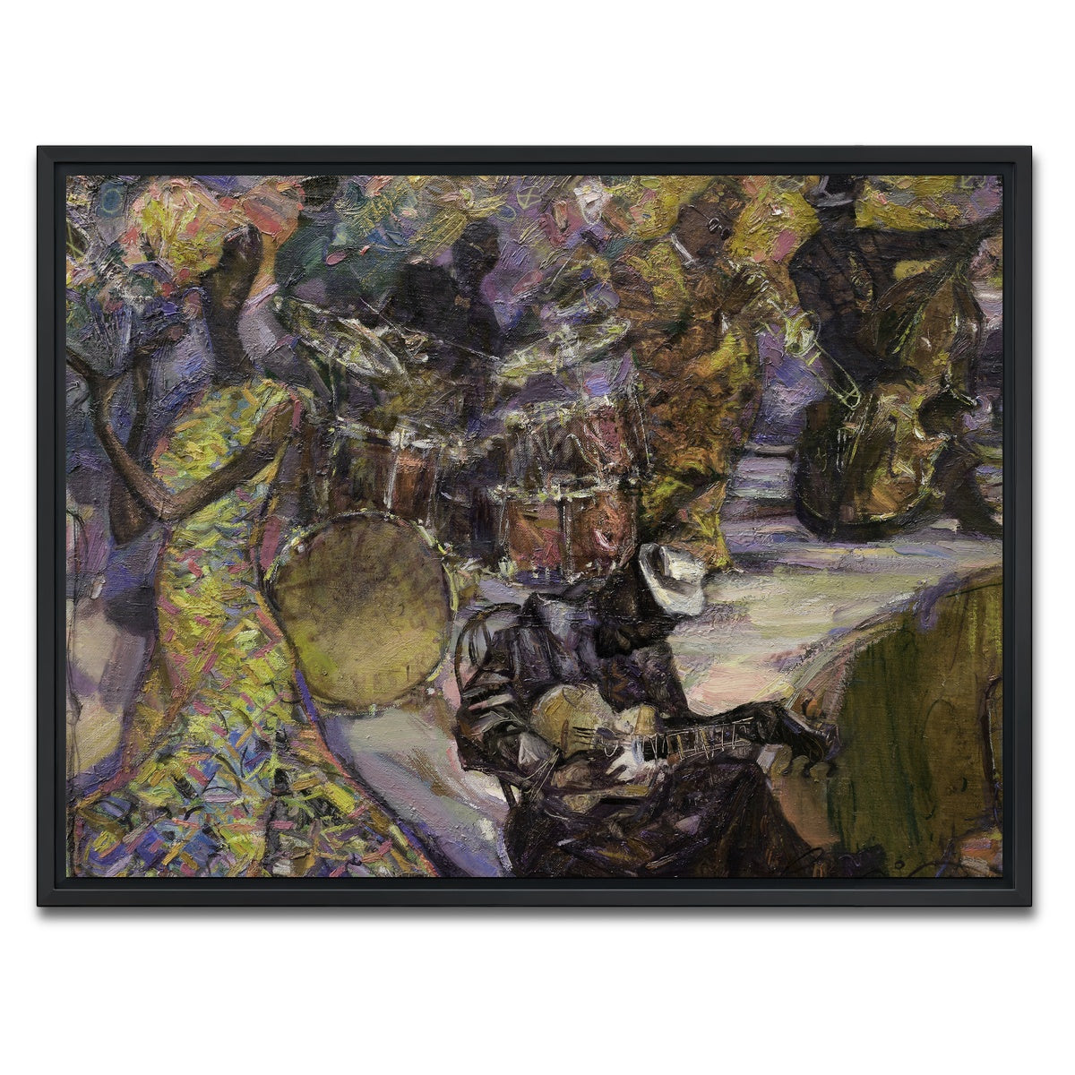 AUTO-MOCKUP WHITE | Jazzin' into the night | 1 Piece | Black Framed Canvas | group=4x3