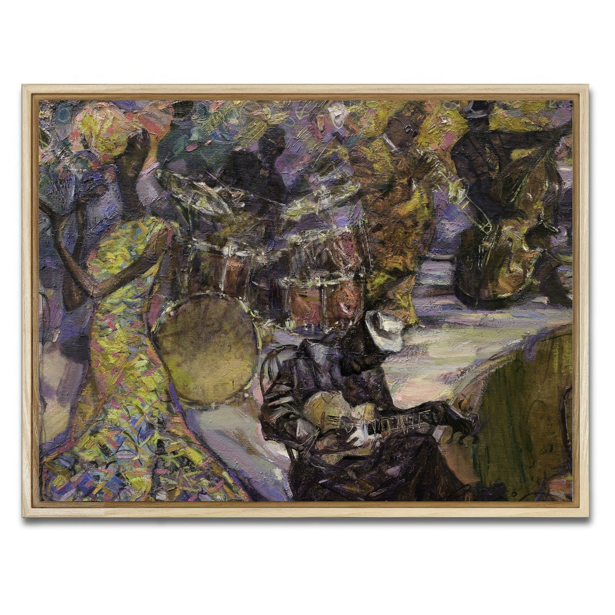 AUTO-MOCKUP WHITE | Jazzin' into the night | 1 Piece | Natural Framed Canvas | group=4x3