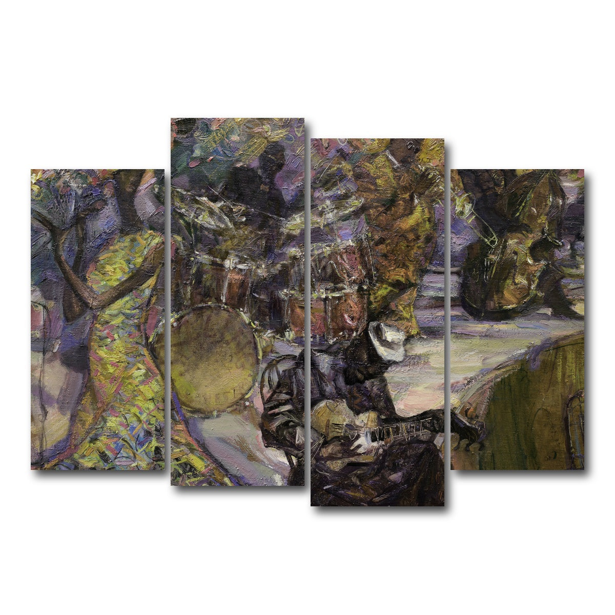 AUTO-MOCKUP WHITE | Jazzin' into the night | 4 Piece | Gallery Wrap Canvas | group=4_normal