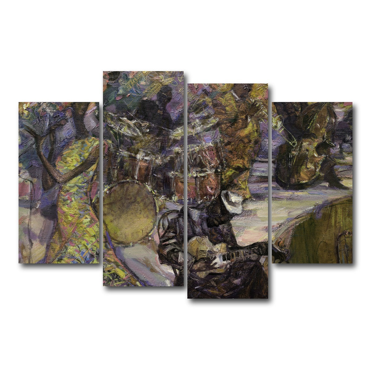 AUTO-MOCKUP WHITE | Jazzin' into the night | 4 Piece | Gallery Wrap Canvas | group=4_short