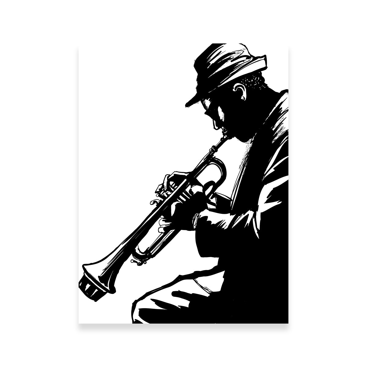 Jazz Trumpet Player Wall Art