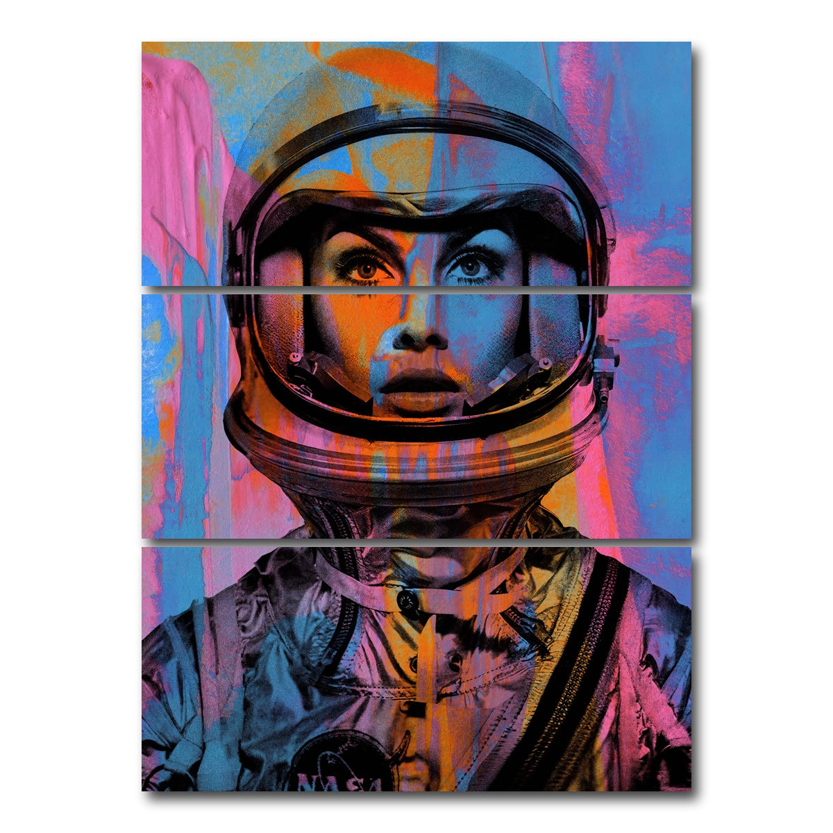 AUTO-MOCKUP WHITE | Jean Shrimpton | 3 Piece | Gallery Wrap Canvas | group=8x18_stacked