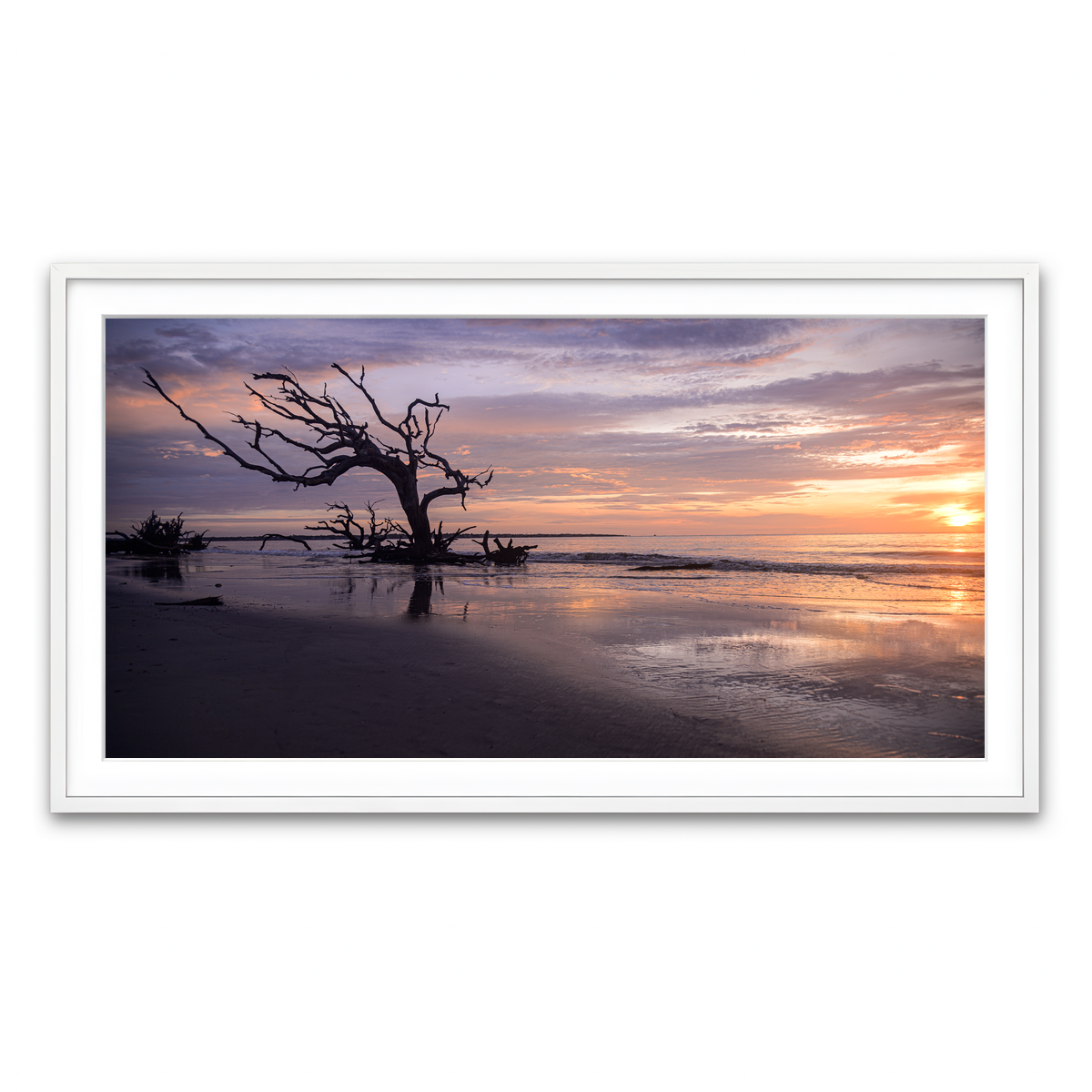 Framed Print 2x1 White