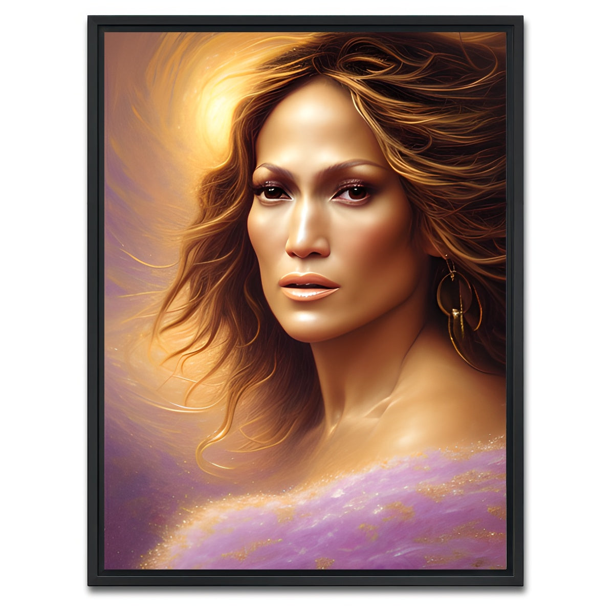 AUTO-MOCKUP WHITE | Jennifer Lopez | 1 Piece | Black Framed Canvas | group=3x4