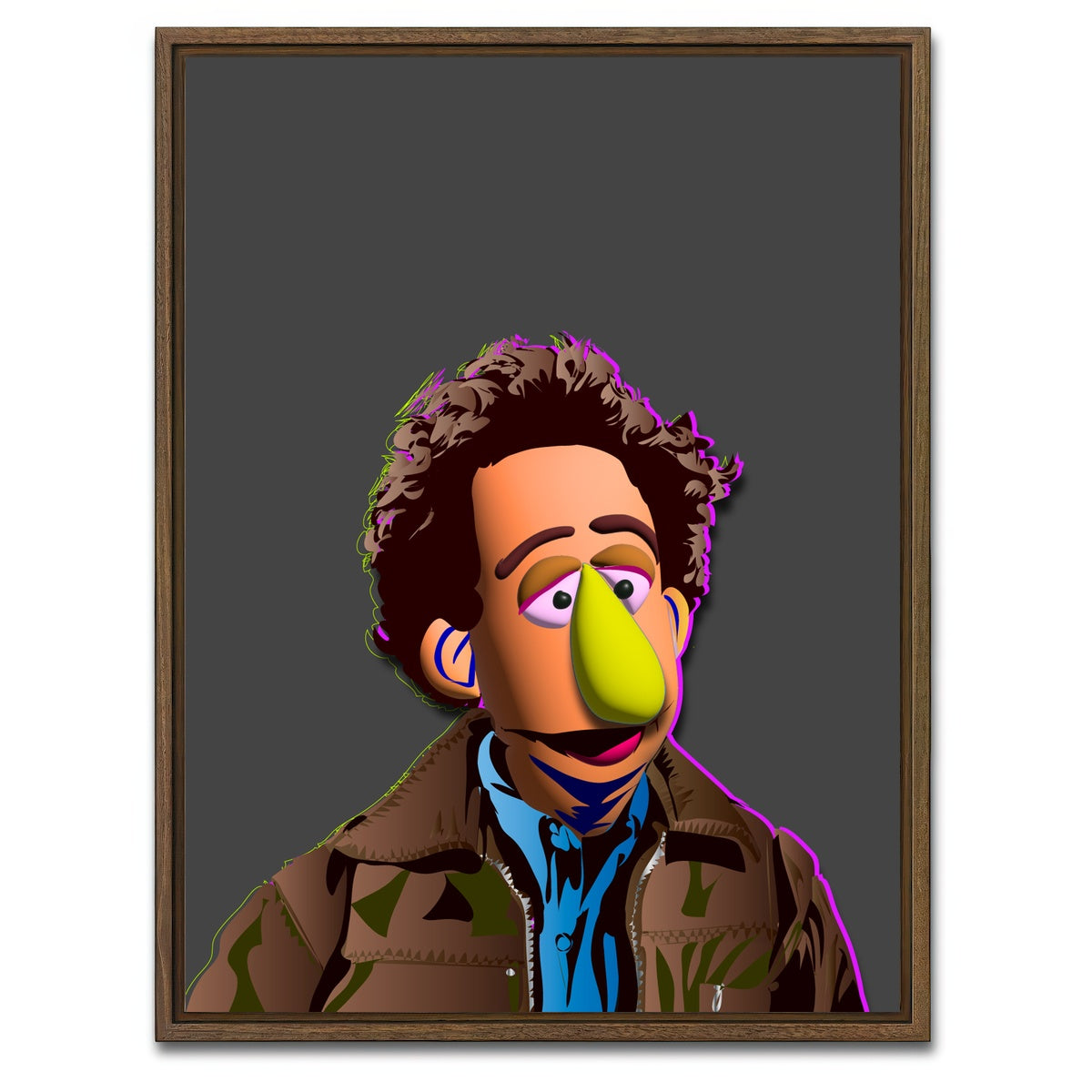AUTO-MOCKUP WHITE | Jerry Muppet | 1 Piece | Walnut Framed Canvas | group=3x4