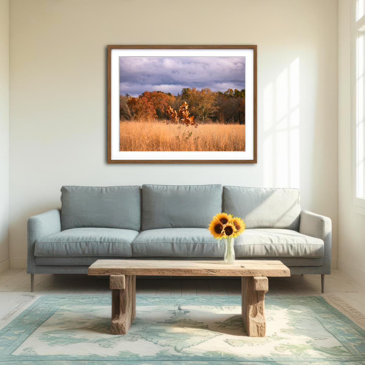 AUTO-MOCKUP ROOM | Jersey Leaves Wall Art