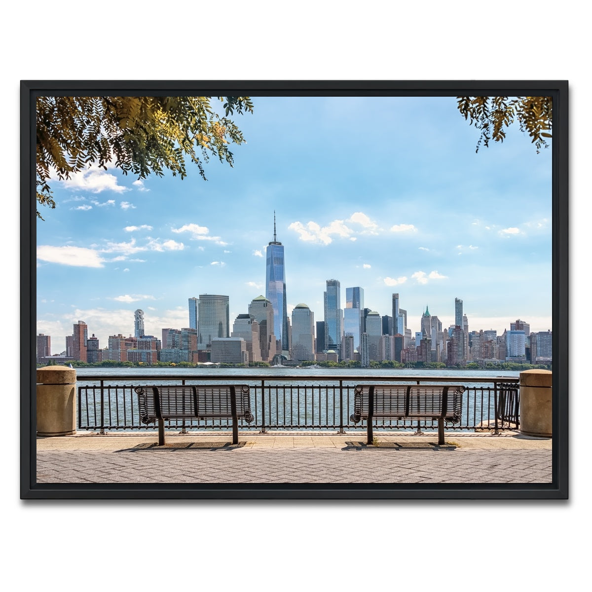 AUTO-MOCKUP WHITE | Jersey View | 1 Piece | Black Framed Canvas | group=4x3
