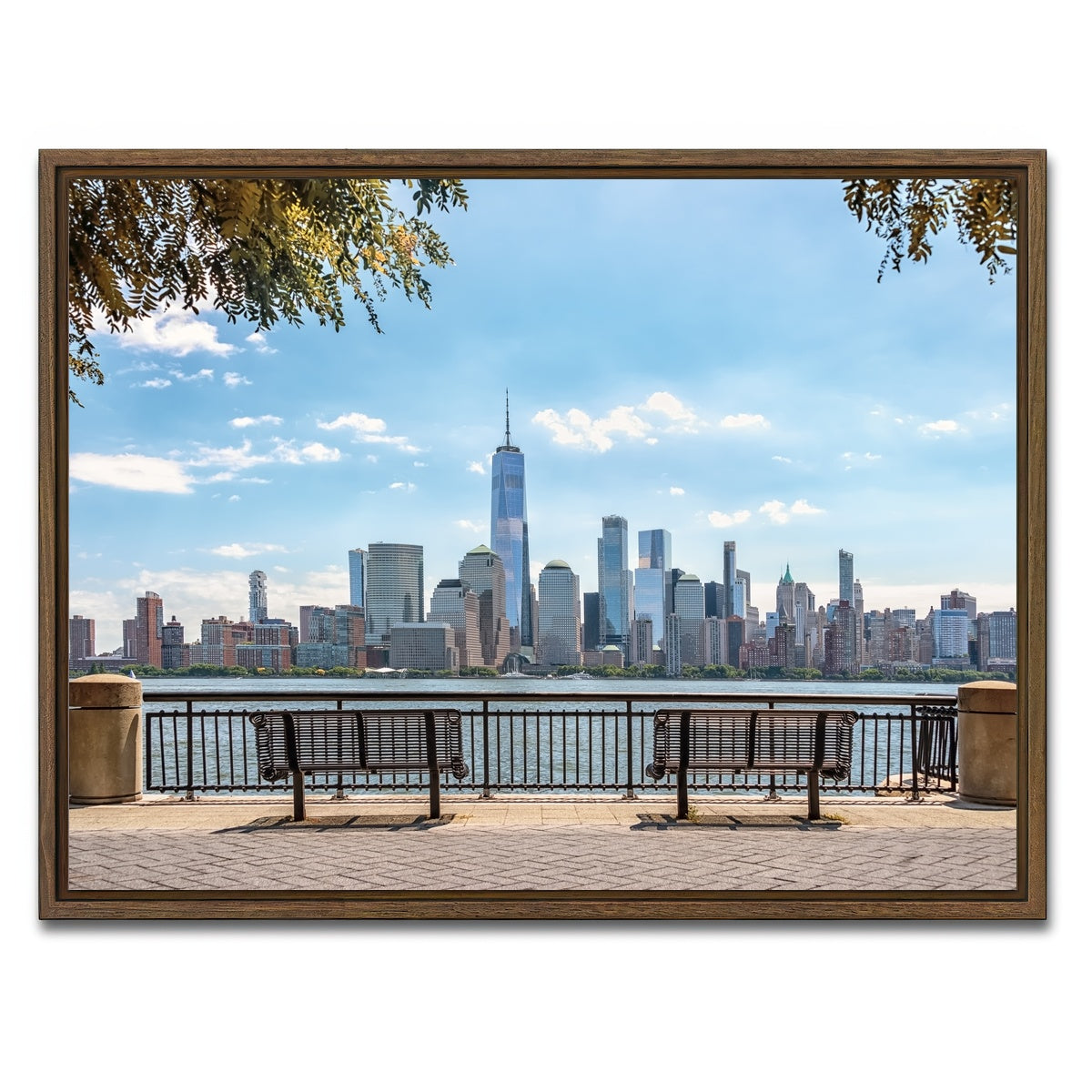 AUTO-MOCKUP WHITE | Jersey View | 1 Piece | Walnut Framed Canvas | group=4x3