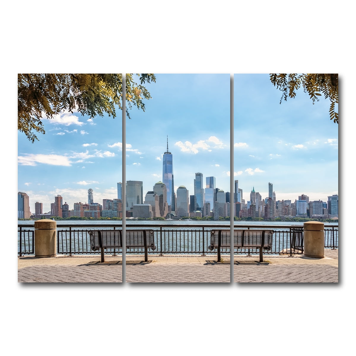 AUTO-MOCKUP WHITE | Jersey View | 3 Piece | Gallery Wrap Canvas | group=12x24