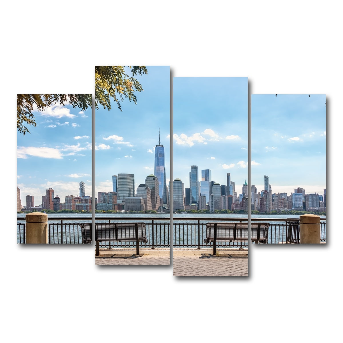 AUTO-MOCKUP WHITE | Jersey View | 4 Piece | Gallery Wrap Canvas | group=4_short