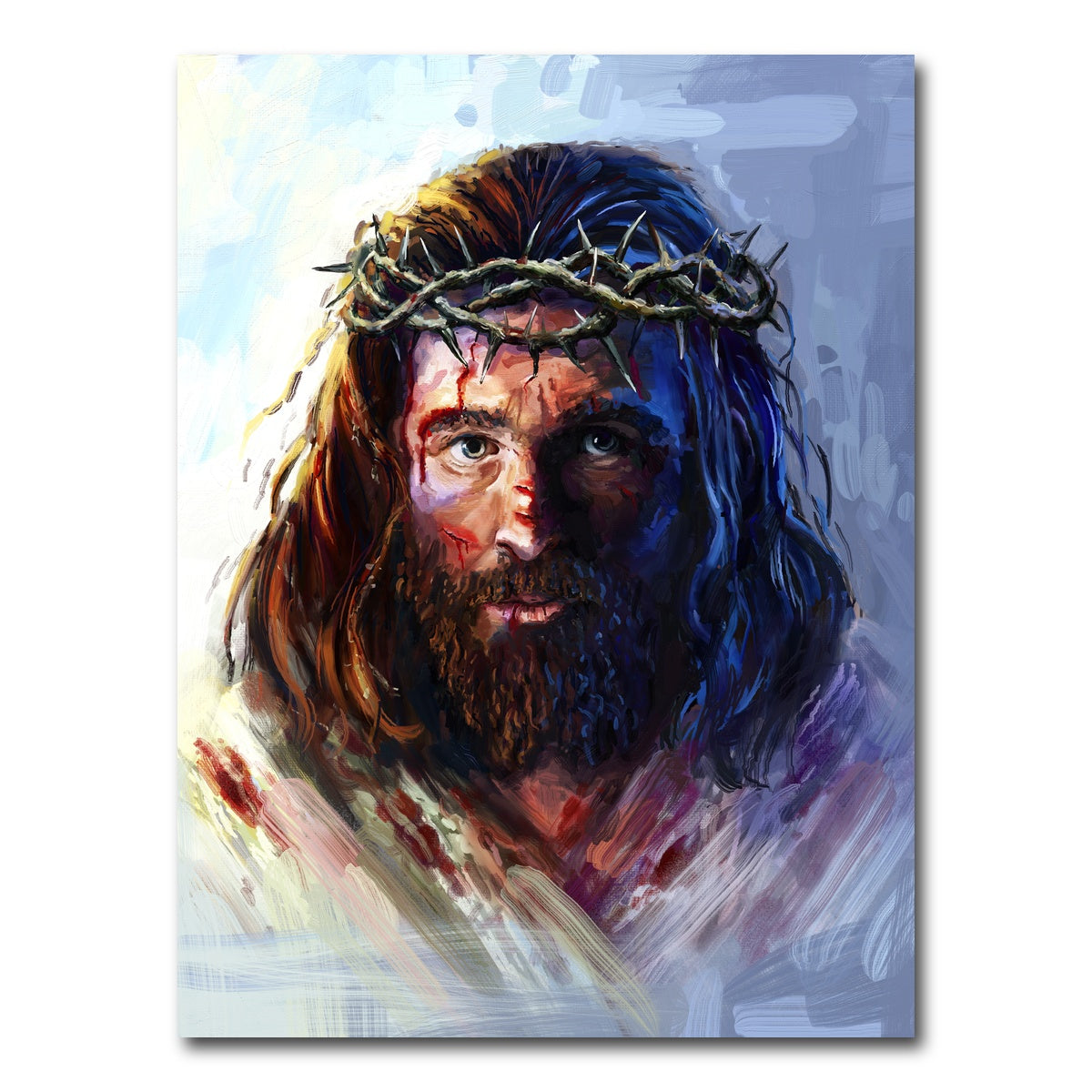 AUTO-MOCKUP WHITE | Jesus With Crown of Thorns | 1 Piece | Gallery Wrap Canvas | group=3x4
