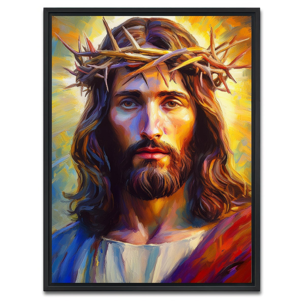 AUTO-MOCKUP WHITE | Jesus | 1 Piece | Black Framed Canvas | group=3x4