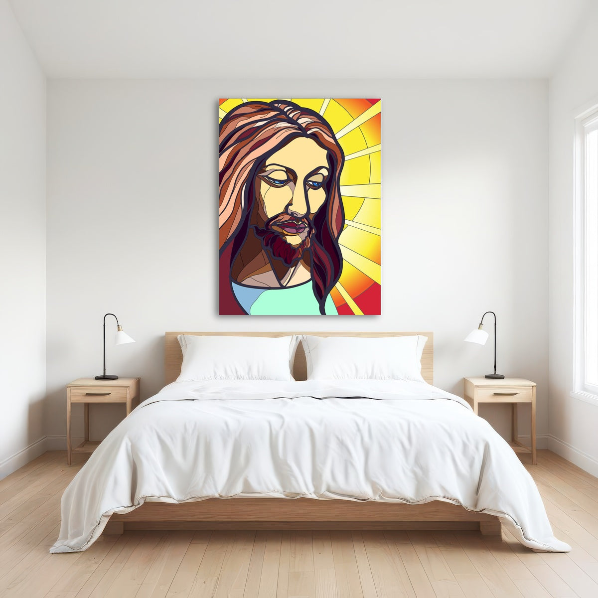 AUTO-MOCKUP ROOM | Jesus in stained glass