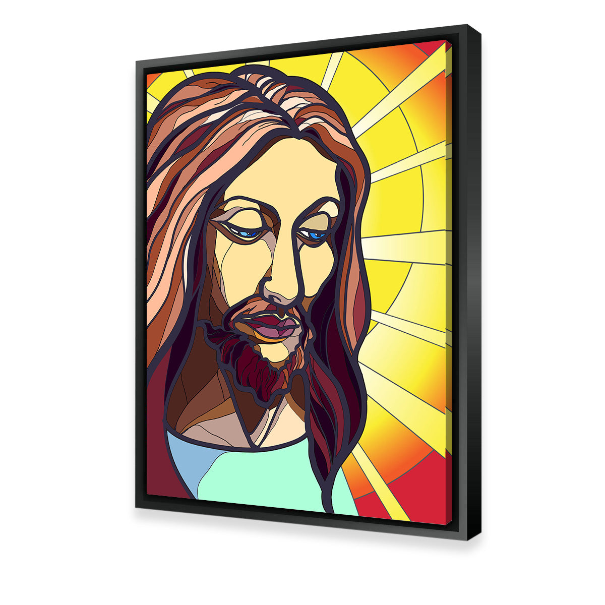 Jesus in Stained Glass Wall Art