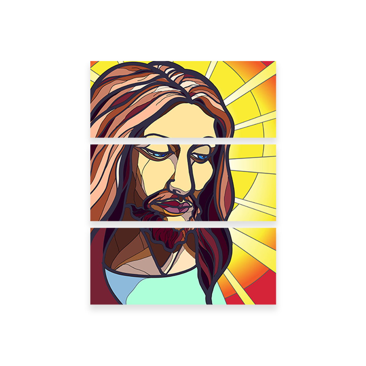 Jesus in Stained Glass Wall Art