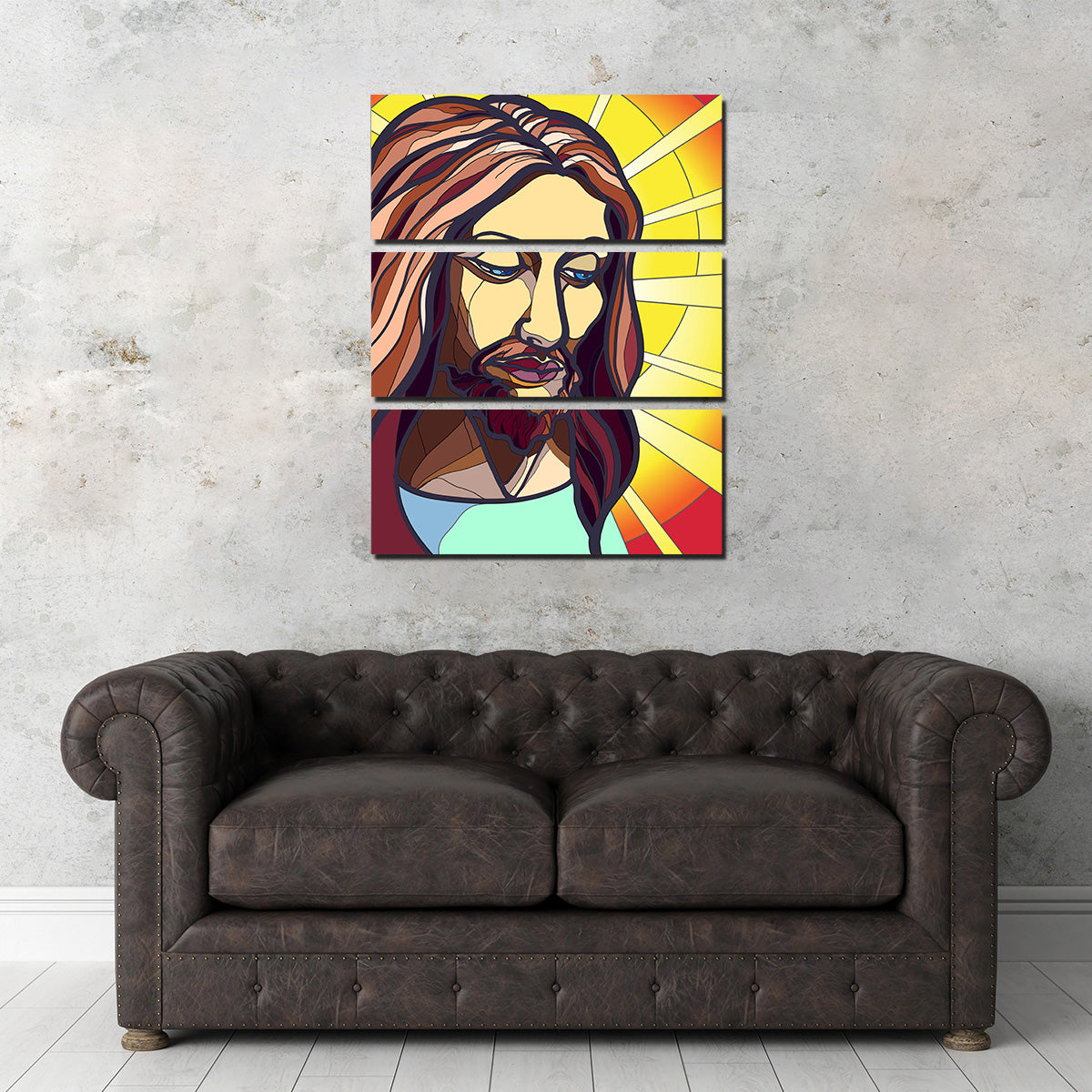 Jesus in Stained Glass Wall Art