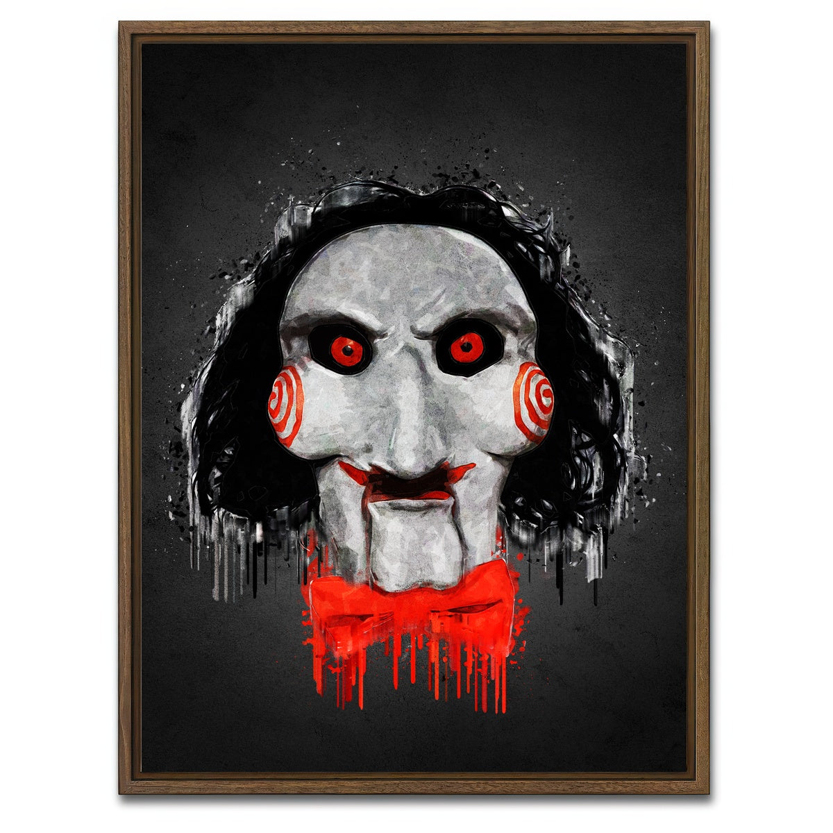 AUTO-MOCKUP WHITE | JigSaw Portrait | 1 Piece | Walnut Framed Canvas | group=3x4