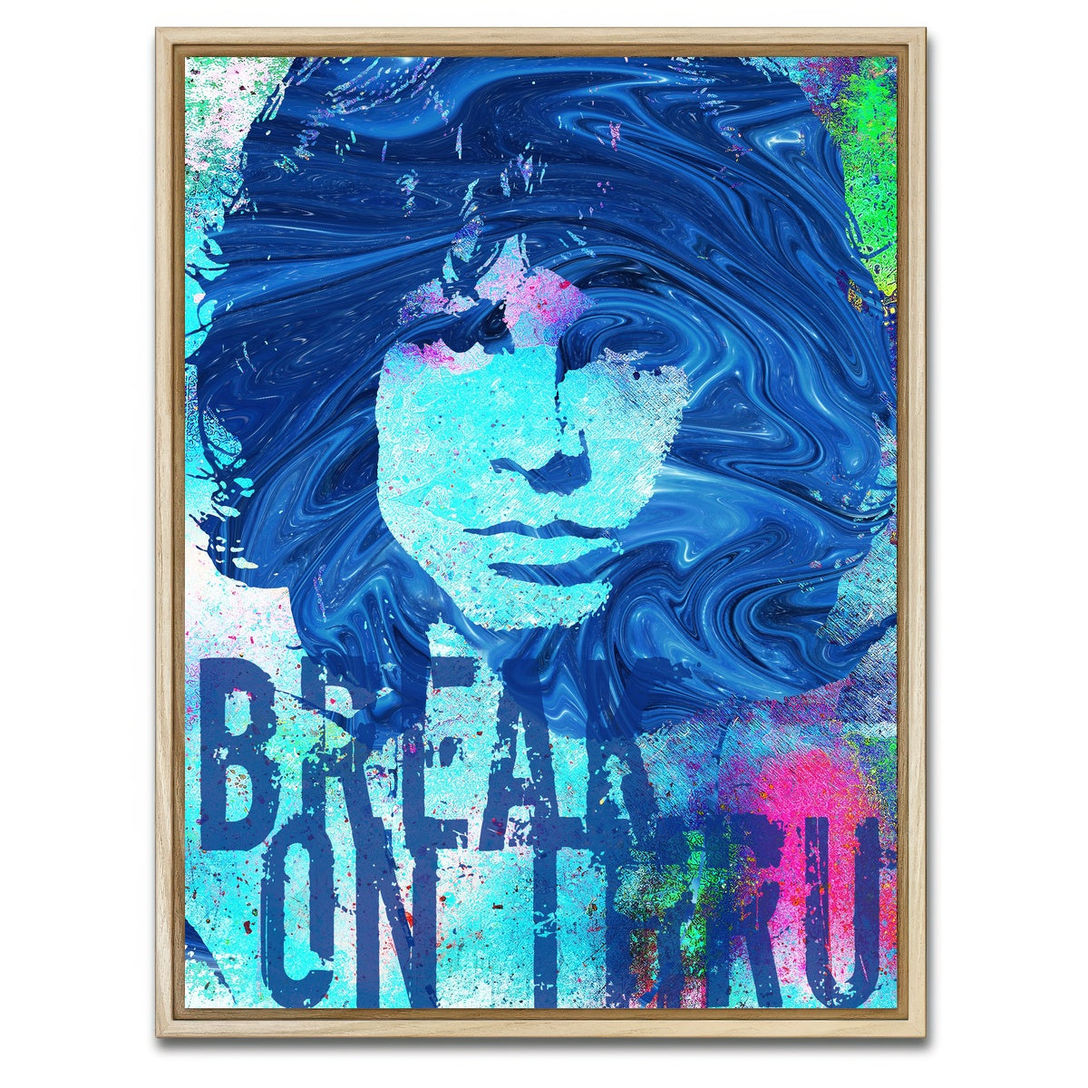 AUTO-MOCKUP WHITE | Jim Morrison Break on Thru | 1 Piece | Natural Framed Canvas | group=3x4
