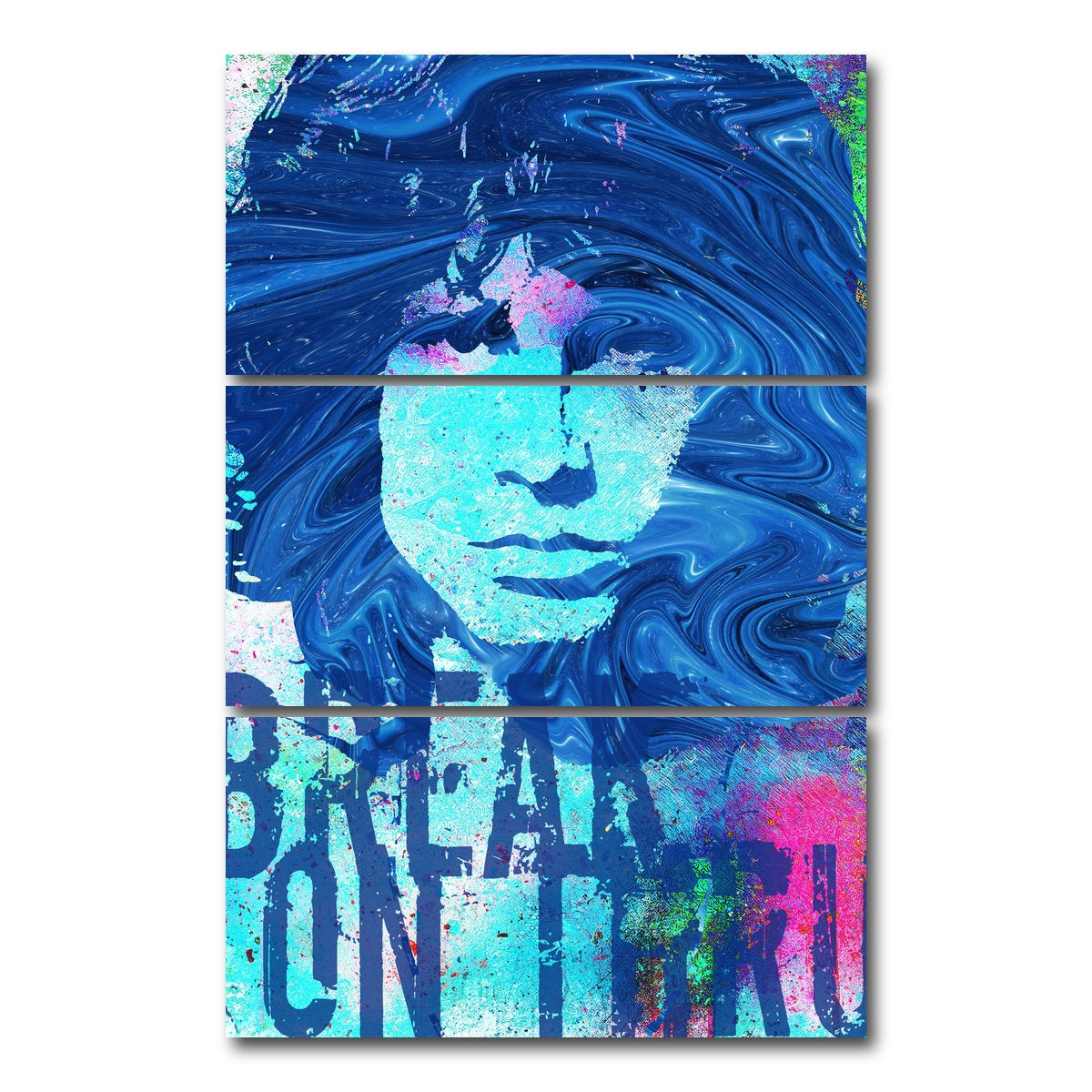 AUTO-MOCKUP WHITE | Jim Morrison Break on Thru | 3 Piece | Gallery Wrap Canvas | group=12x24_stacked