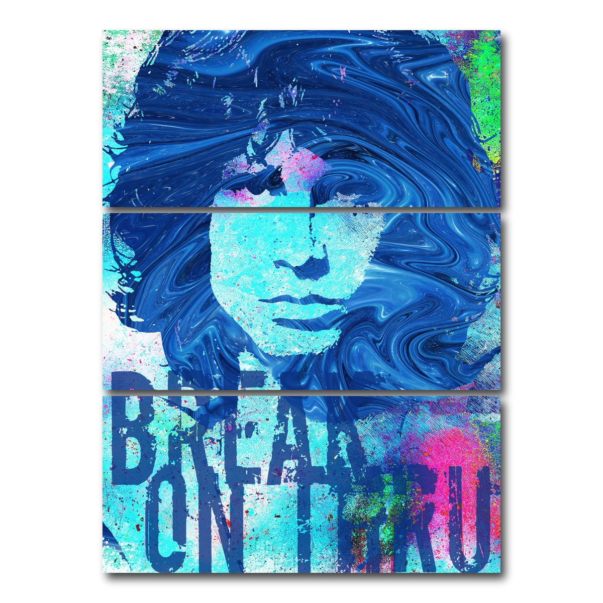 AUTO-MOCKUP WHITE | Jim Morrison Break on Thru | 3 Piece | Gallery Wrap Canvas | group=8x18_stacked