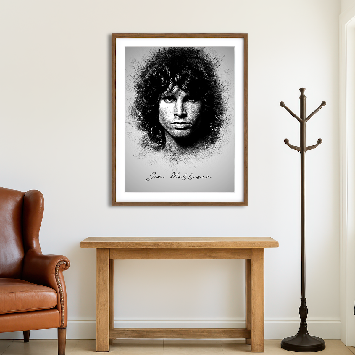 AUTO-MOCKUP ROOM | Jim Morrison Wall Art