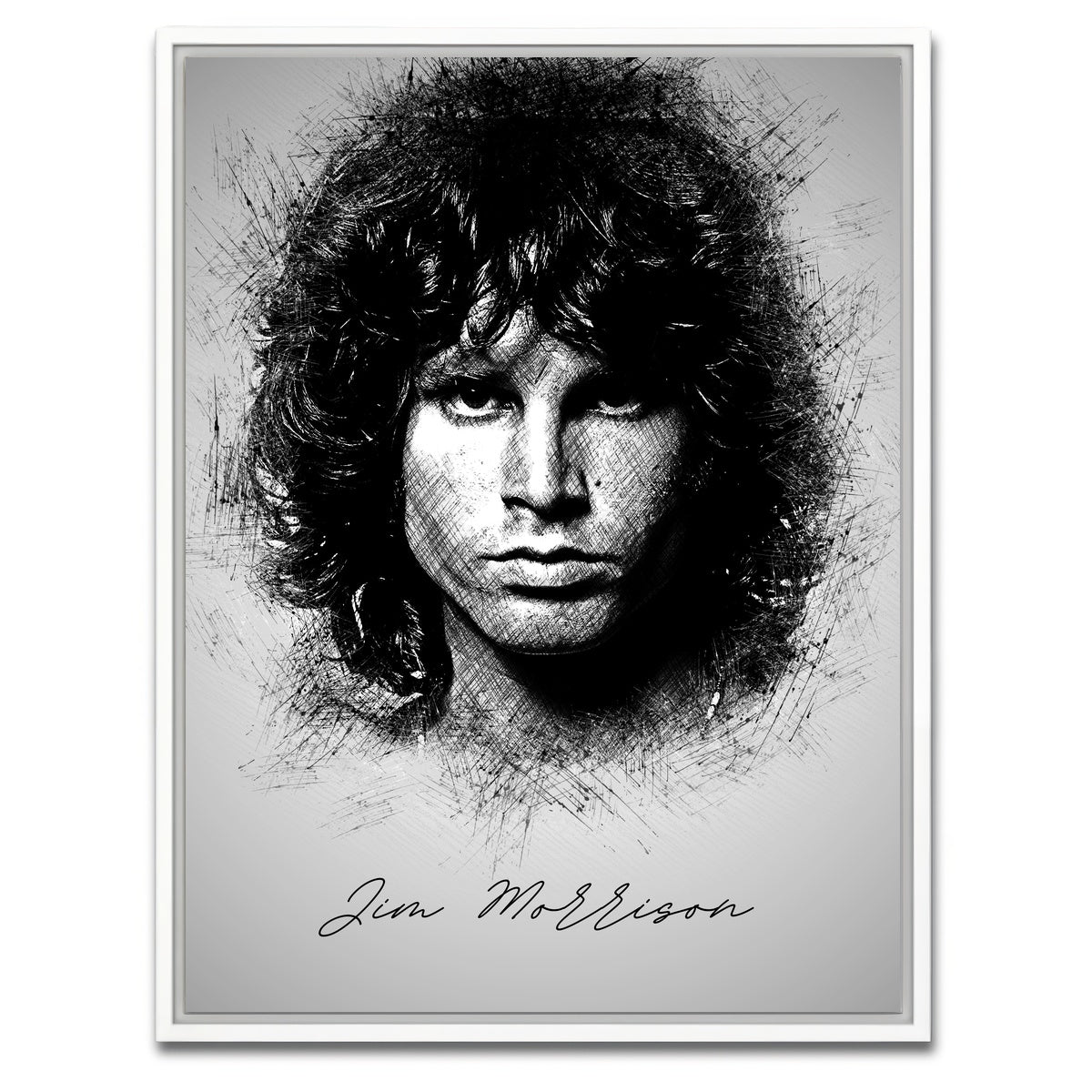 AUTO-MOCKUP WHITE | Jim Morrison | 1 Piece | White Framed Canvas | group=3x4