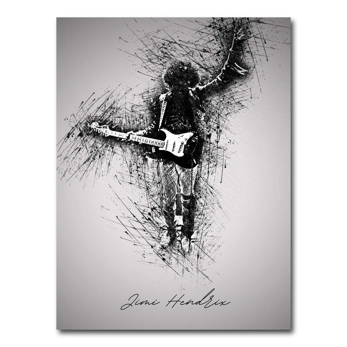 AUTO-MOCKUP WHITE | Jimi Hendrix Iconic | 1 Piece | Gallery Wrap Canvas | group=3x4