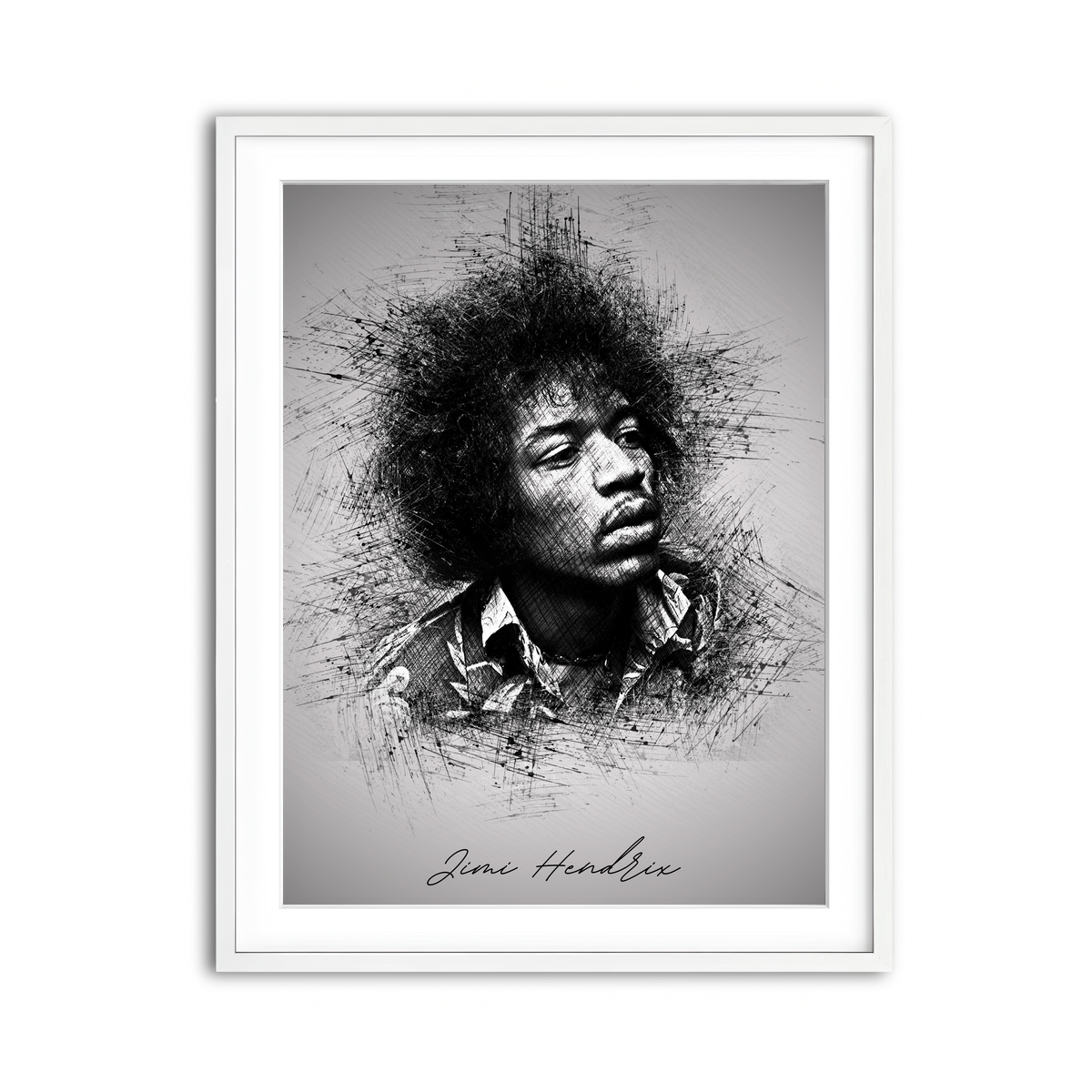 Framed Print 3x4 White