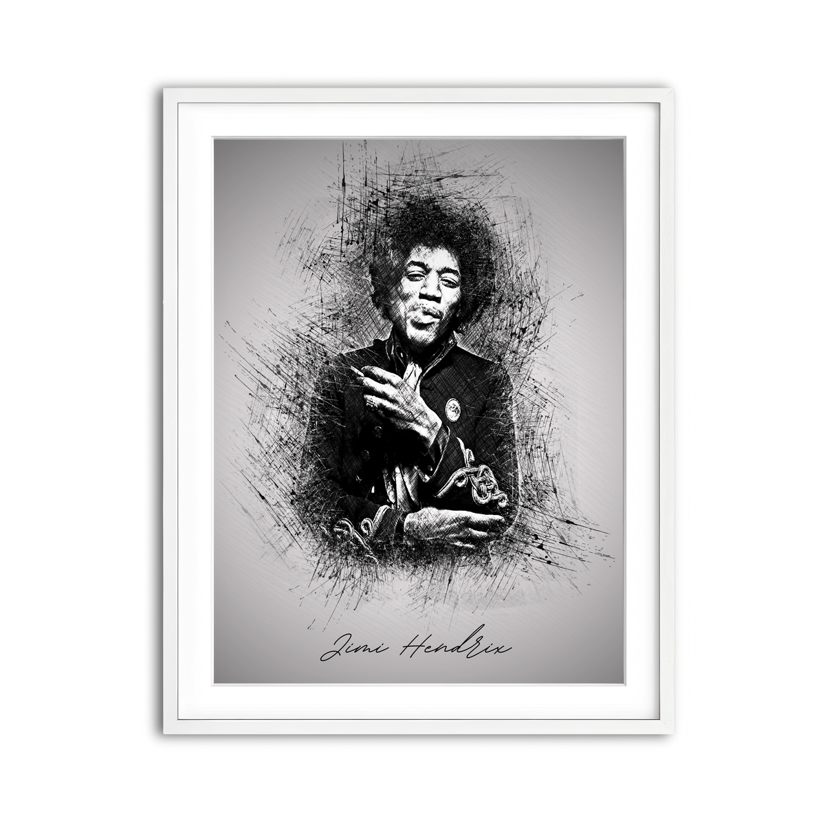 Framed Print 3x4 White