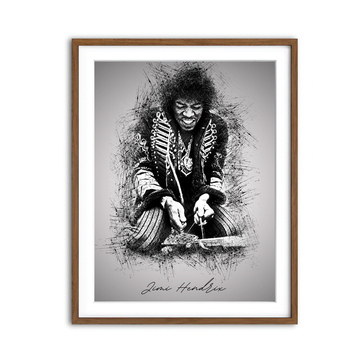 Framed Print 3x4 Walnut