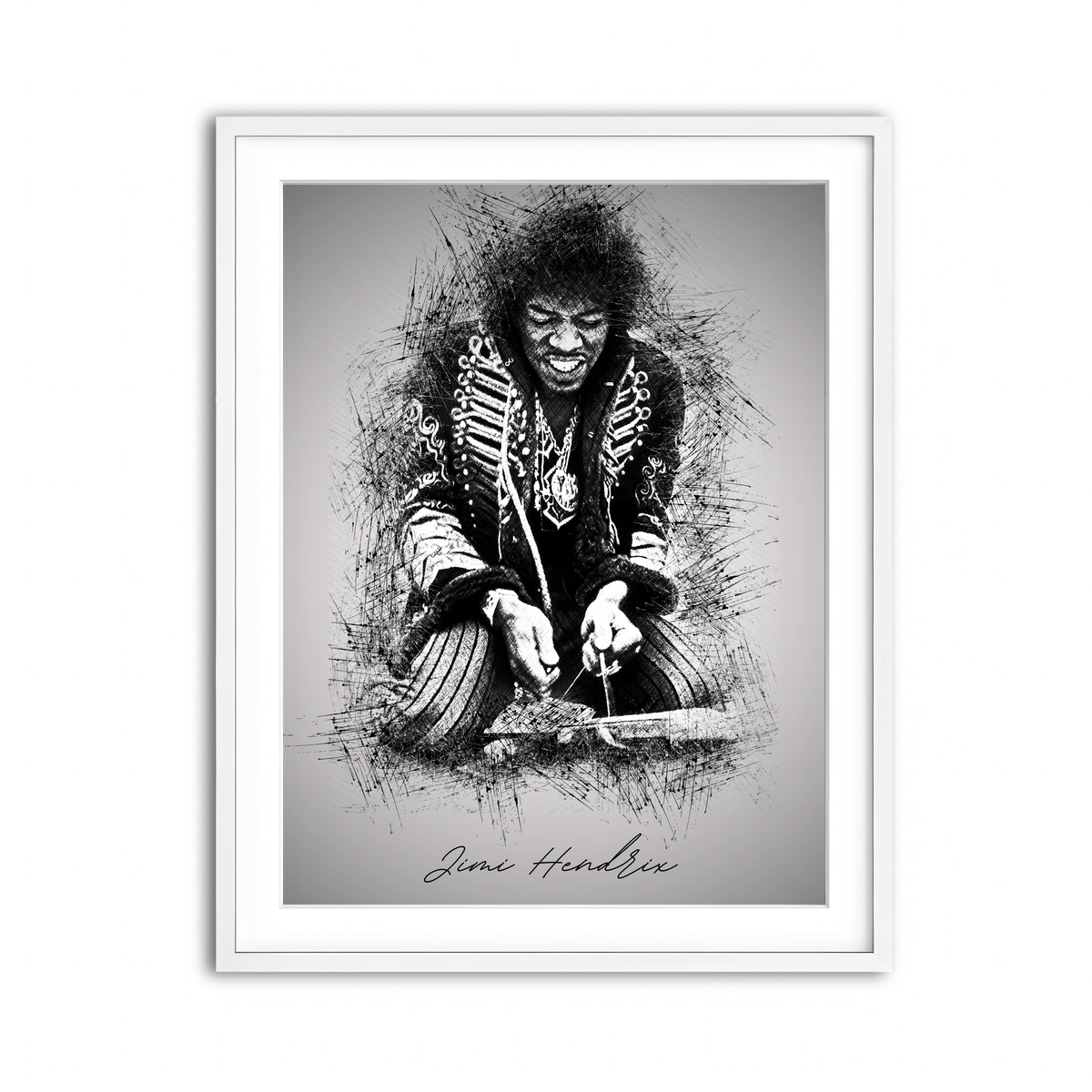 Framed Print 3x4 White