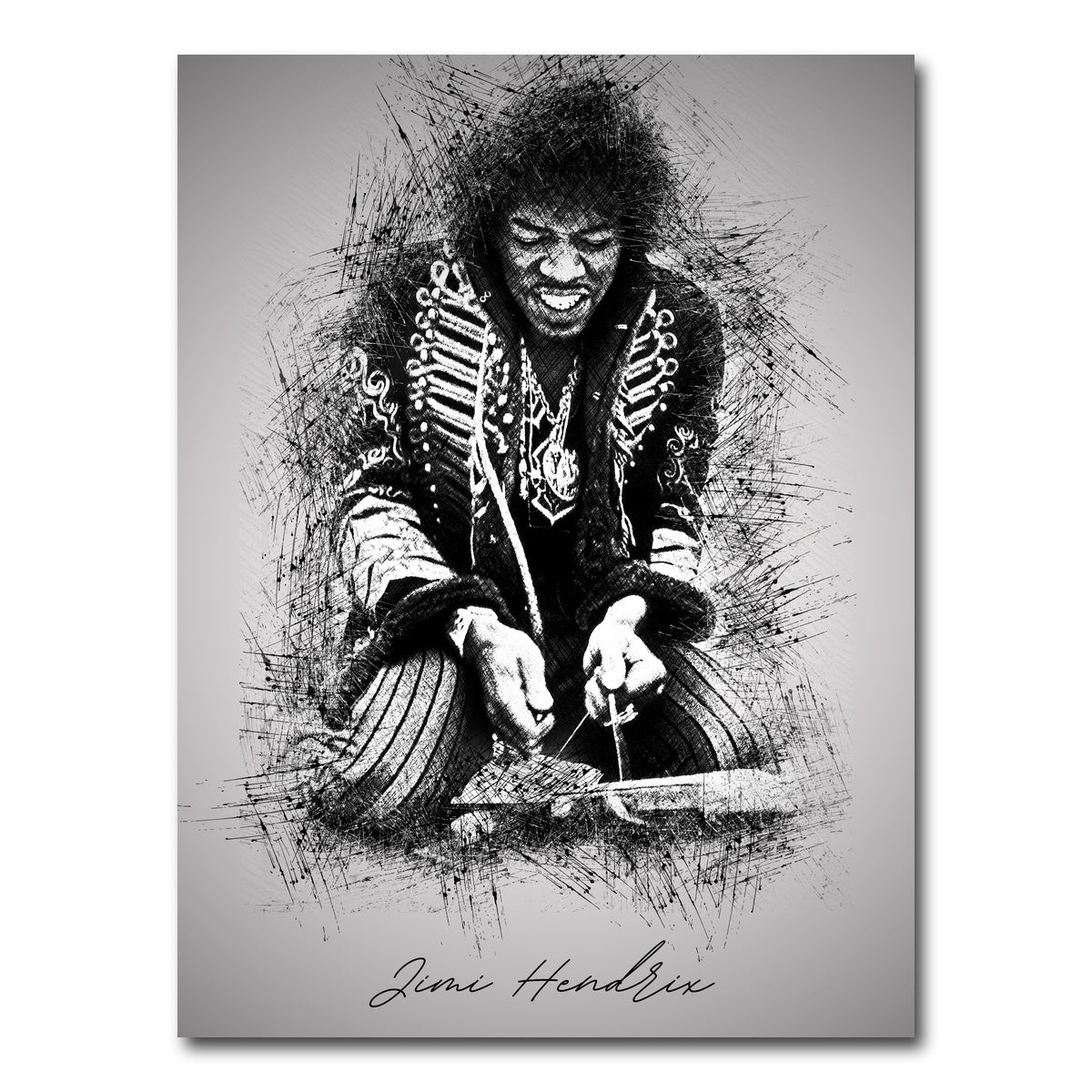 AUTO-MOCKUP WHITE | Jimi Hendrix Strings | 1 Piece | Gallery Wrap Canvas | group=3x4