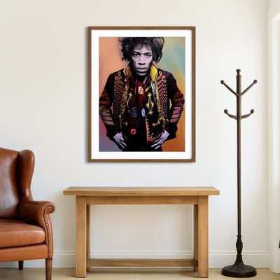 AUTO-MOCKUP ROOM | Jimi Hendrix Wall Art