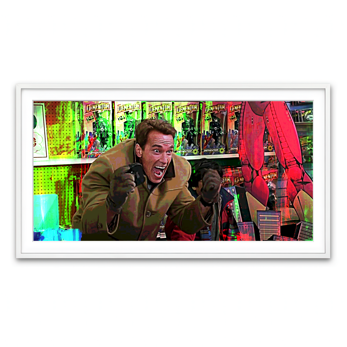 Framed Print 2x1 White