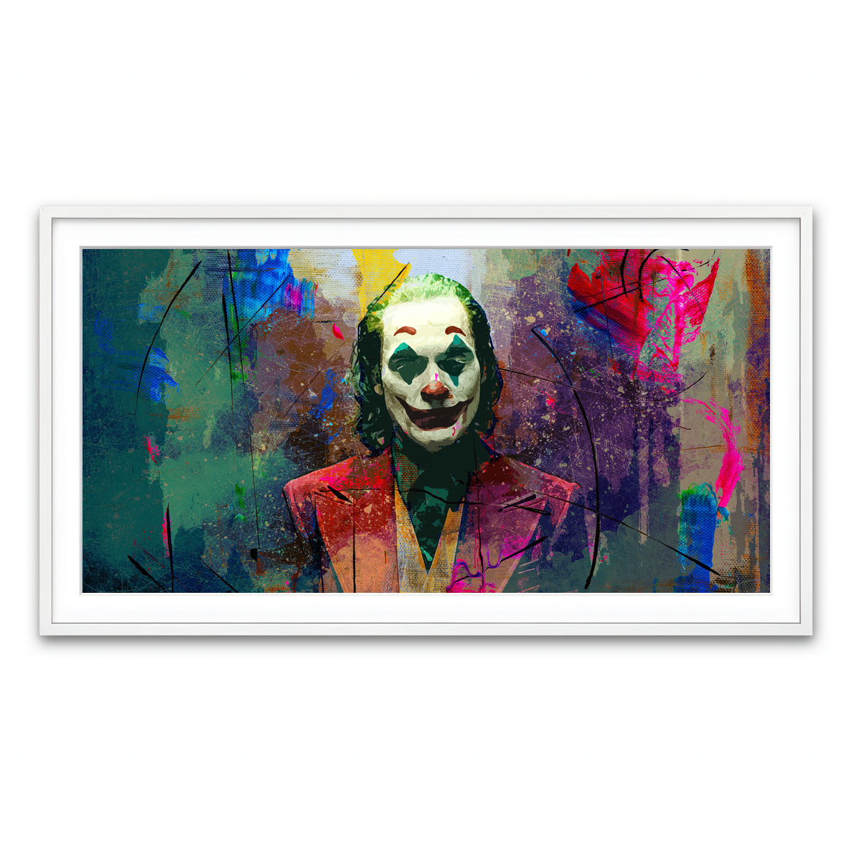 Framed Print 2x1 White