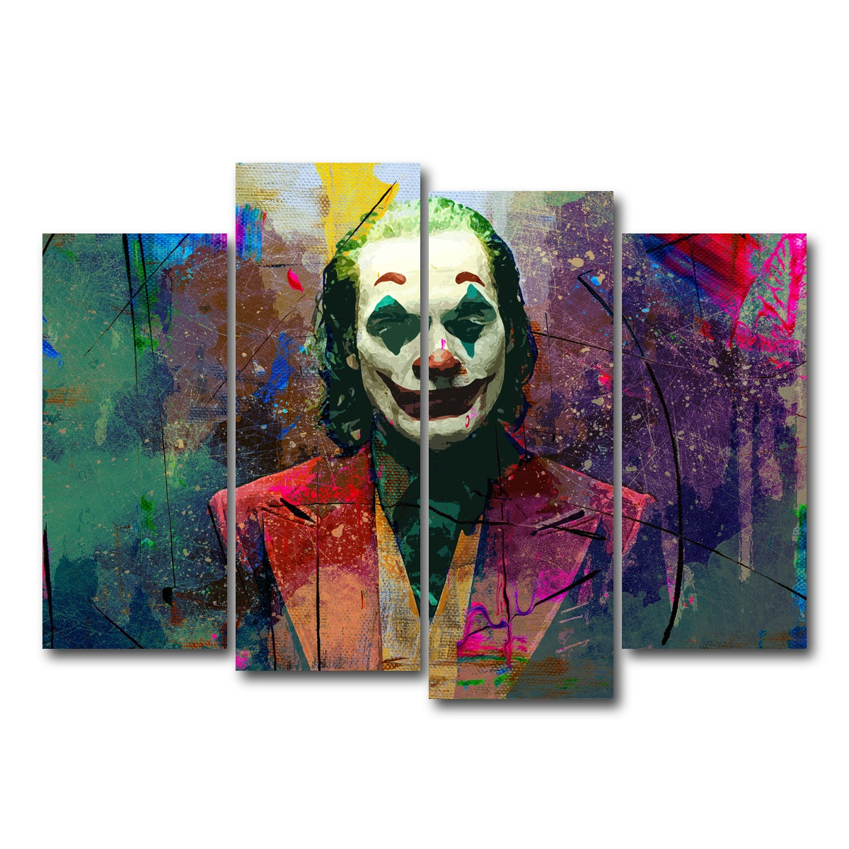 AUTO-MOCKUP WHITE | Joaquin's Joker | 4 Piece | Gallery Wrap Canvas | group=4_normal